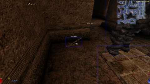 The lever with its entity ID displayed